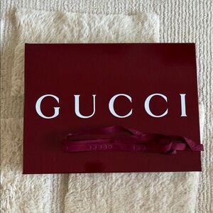 Gucci burgundy Gift Box with Ribbon